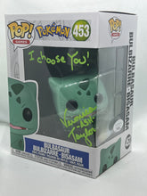 Load image into Gallery viewer, Bulbasaur 453 Pokemon signed by Veronica Taylor with quote
