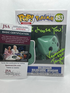 Bulbasaur 453 Pokemon signed by Veronica Taylor with quote