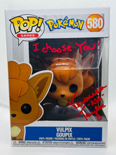 Load image into Gallery viewer, Vulpix 580  Pokemon signed by Veronica Taylor with quote
