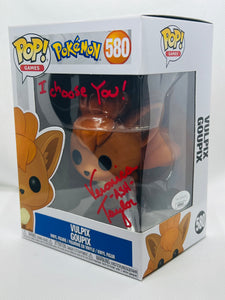 Vulpix 580  Pokemon signed by Veronica Taylor with quote