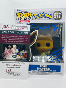 Eevee 577  Pokemon signed by Veronica Taylor with quote