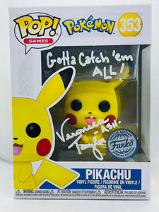 Pikachu 353  Pokemon signed by Veronica Taylor with quote