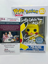 Load image into Gallery viewer, Pikachu 353  Pokemon signed by Veronica Taylor with quote
