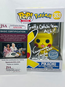 Pikachu 353  Pokemon signed by Veronica Taylor with quote