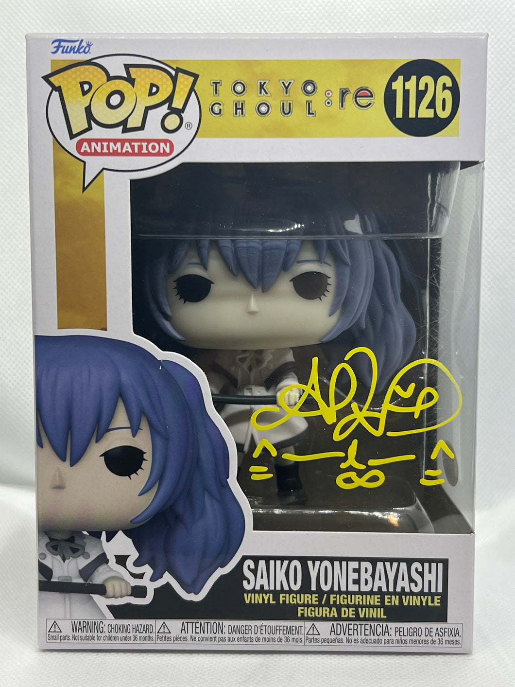 Saiko Yonebayashi 1126 Tokyo Ghoul Funko Pop signed by Sarah Wiedenheft