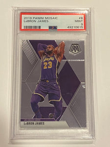2019-20 Panini Mosaic #8 Lebron James PSA 9 Mint Los Angeles Lakers