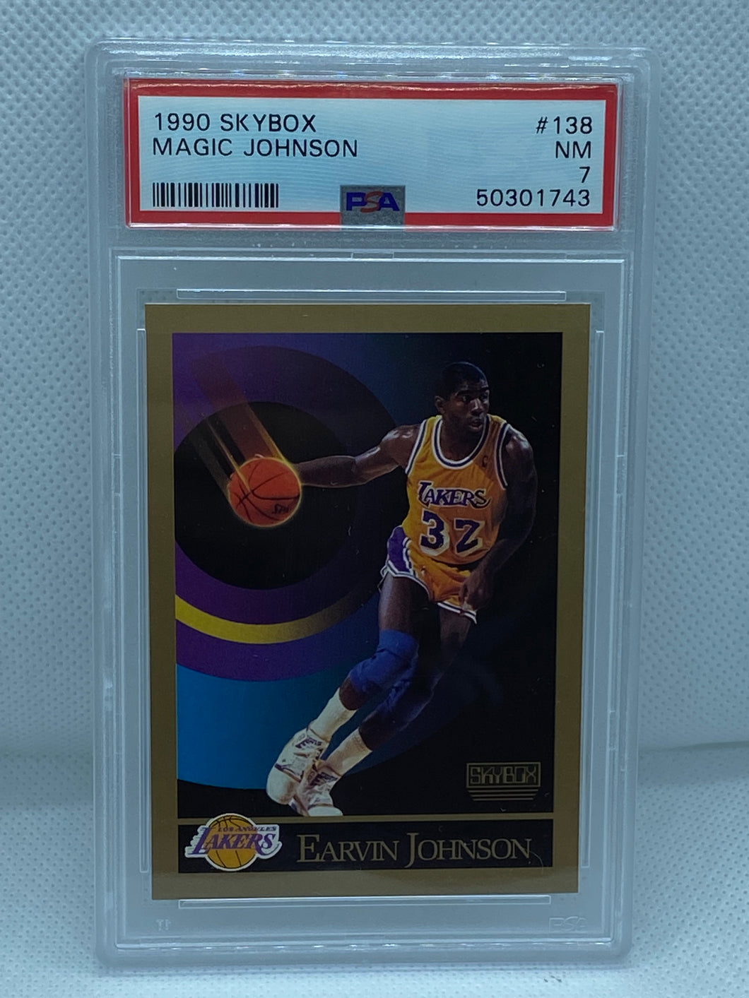1990 SkyBox Magic Johnson #138 PSA 7 Los Angeles Lakers