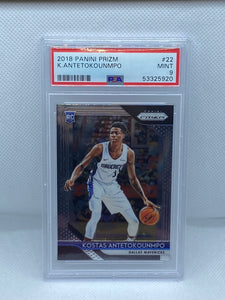 2018 Panini Prizm Kostas Antetokounmpo Base Rookie PSA 9