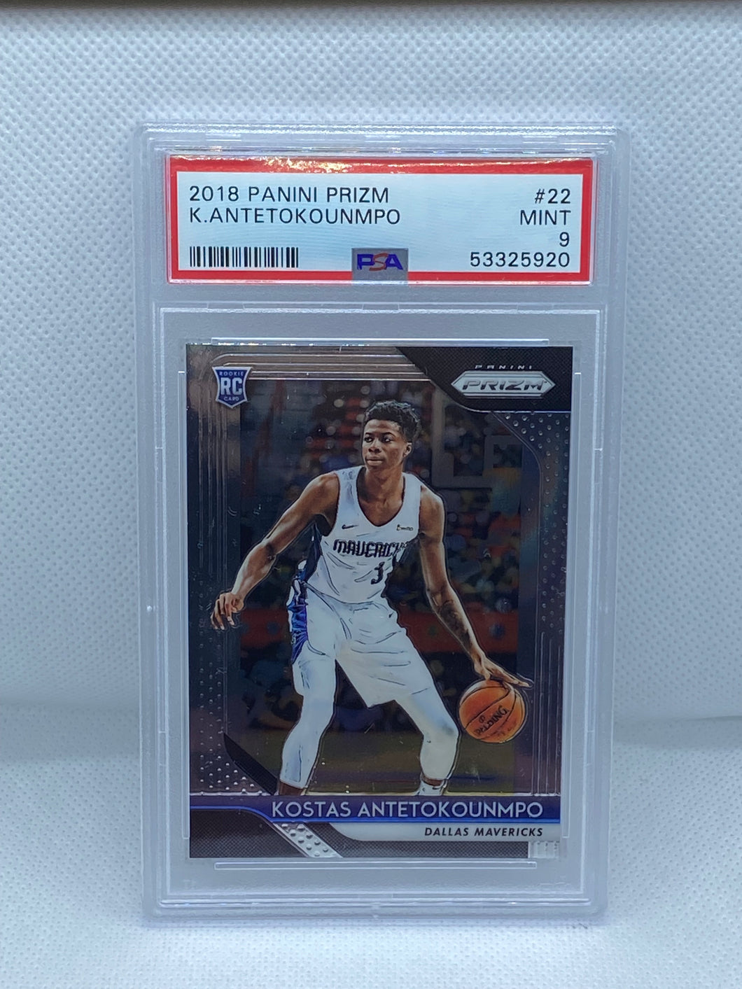 2018 Panini Prizm Kostas Antetokounmpo Base Rookie PSA 9