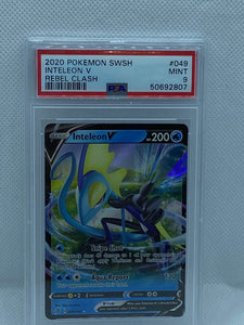 2020 Pokemon Sword & Shield Rebel Clash 049 Inteleon V 49/192 [PSA 9]