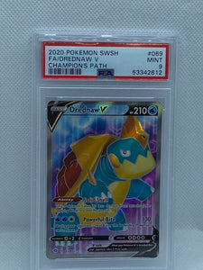 2020 Pokemon Sword & Shield Champion's Path 69/73 Full Art Drednaw V [PSA 9]