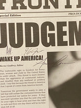 Load image into Gallery viewer, New Frontiersman Newspaper (Before Watchmen) – Promotional paper signed by Amanda Conner, Adam Hughes &amp; J G Jones.
