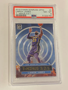 2019 Donruss Optic T-Minus 3,2,1 #9 LeBron James LA Lakers PSA 8 NM-MT