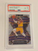 Load image into Gallery viewer, 2019 Panini Select #47 LeBron James Los Angeles Lakers PSA 8 NM-MT
