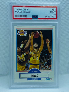 1990 fleer basketball Vlade Divac PSA 9