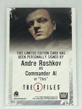 Load image into Gallery viewer, X Files - Andre Roshkov ( Commander Al) signed trading card
