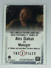 Load image into Gallery viewer, X Files - Alex Diakun signed trading card
