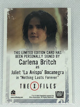 Load image into Gallery viewer, X Files - Carlena Britch (Juliet 'La Avispa' Bocanegra) signed trading card
