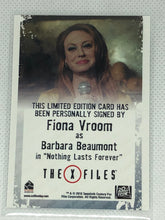 Load image into Gallery viewer, X Files - Fiona Vroom (Barbara Beaumont) signed trading card
