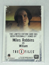 Load image into Gallery viewer, X Files - Miles Robbins (William) signed trading card
