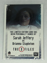 Load image into Gallery viewer, X Files - Sarah Jeffery (Brianna Stapleton) signed trading card
