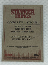 Load image into Gallery viewer, Stranger Things - Cynthia Barrett as Marsha Holland Autograph card
