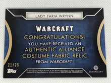 Load image into Gallery viewer, Warcraft - Lady Taria Wrynn - Authentic Alliance Costume Fabric Relic card (21/25)
