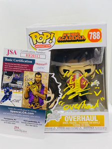 Overhaul 788 My Hero Academia Funko Pop signed by Kellen Goff (with inscription & Character name)