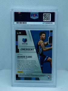 2019-20 BRANDON CLARKE #28 Graded PSA Rookie RC - Silver Prizm Emergent