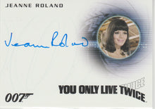Load image into Gallery viewer, Jeanne Roland as Bond's Masseuse in James Bond You Only Live Twice signed trading card
