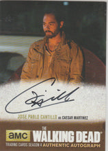 Load image into Gallery viewer, Jose Pablo Cantillo as Caesar Martinez in the Walking Dead signed trading card
