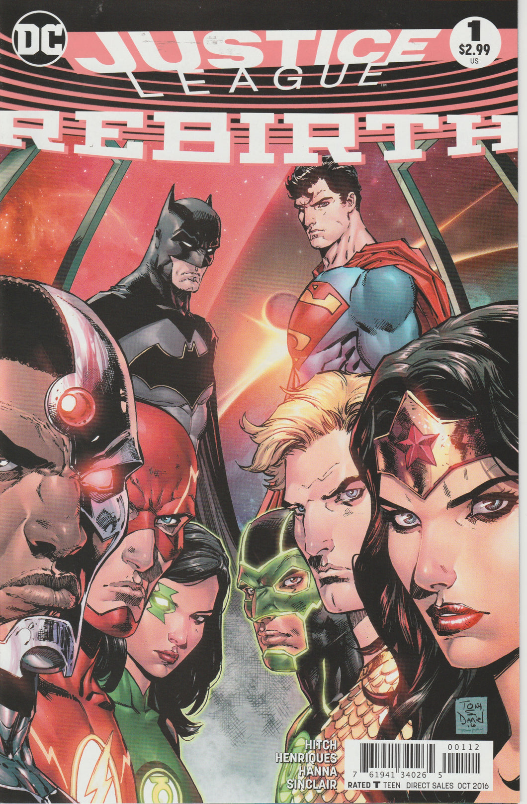 Justice League Rebirth #1 variant cover