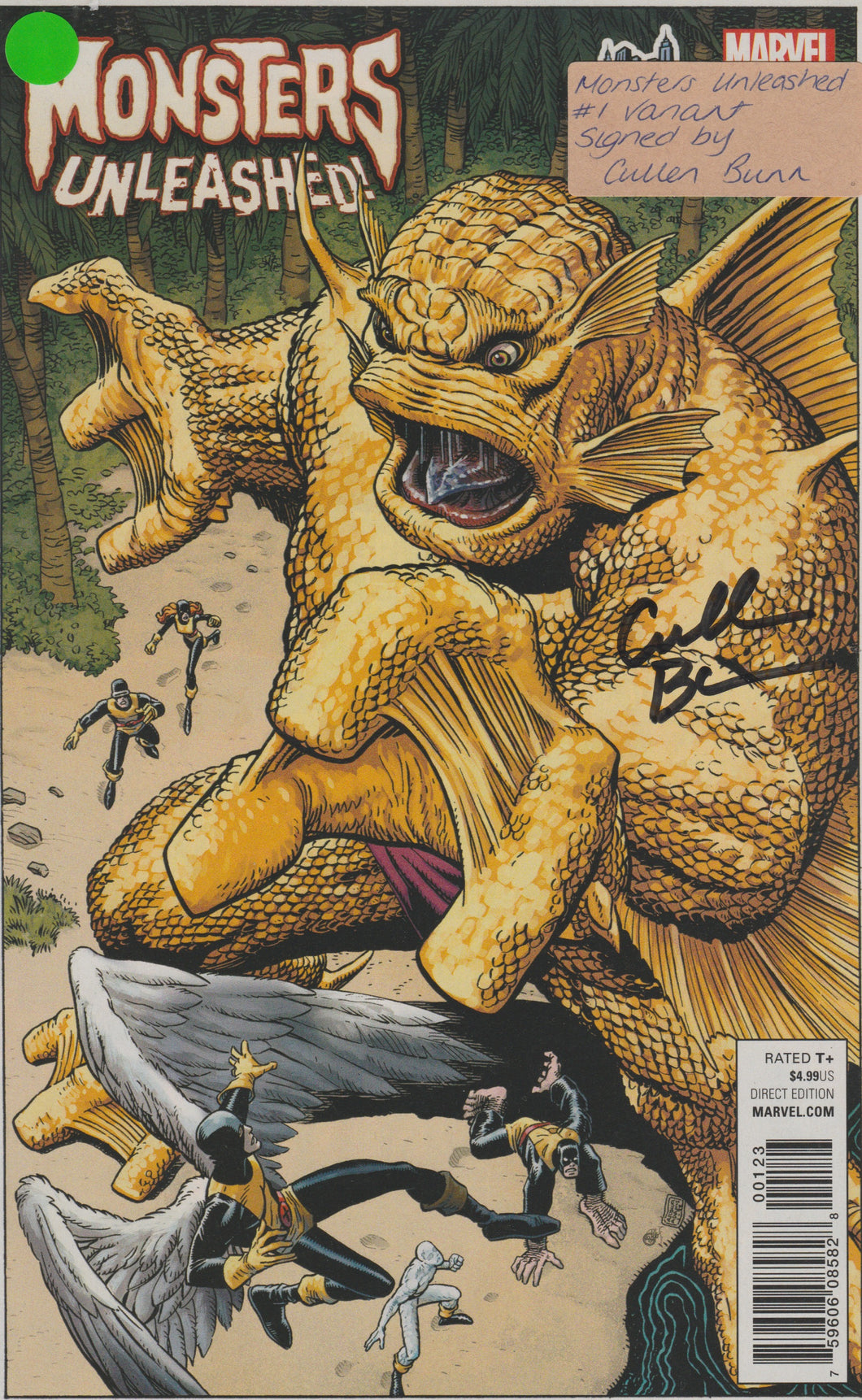 Monsters Unleashed 1 (variant) signed by Cullen Bunn