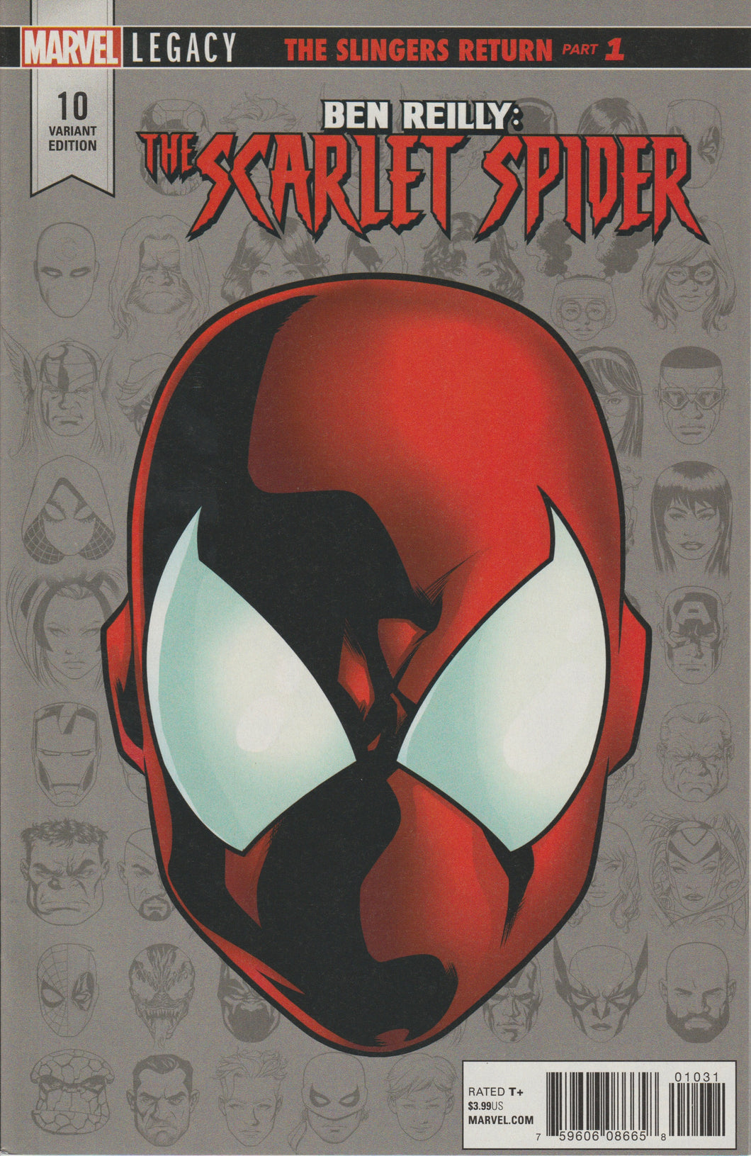 Ben Reilly: The Scarlett Spider 10 (Headshot variant) 2018