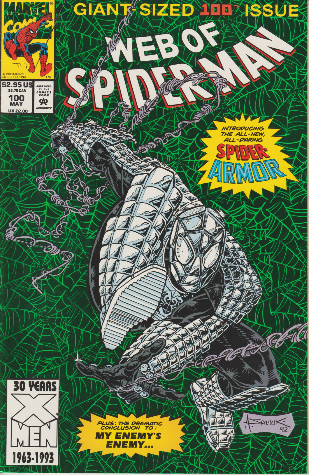 Web of Spider-Man 100 (Foil Cover) 1993 - Key Issue