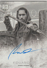Load image into Gallery viewer, Peter Zimmerman as Eduardo in The Walking Dead signed trading card
