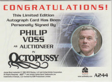 Load image into Gallery viewer, Philip Voss (Octopussy) James Bond signed trading card
