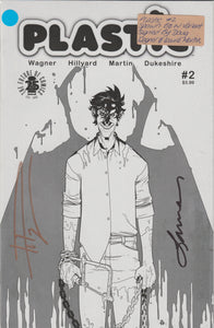 Plastic 2 (Spawn Black & White variant) 2 signed by Doug Wagner & Laura Martin