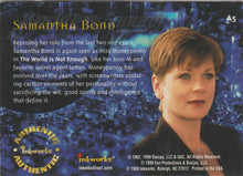 Load image into Gallery viewer, Samantha Bond as Miss Moneypenny in James Bond The World is Not Enough signed trading card
