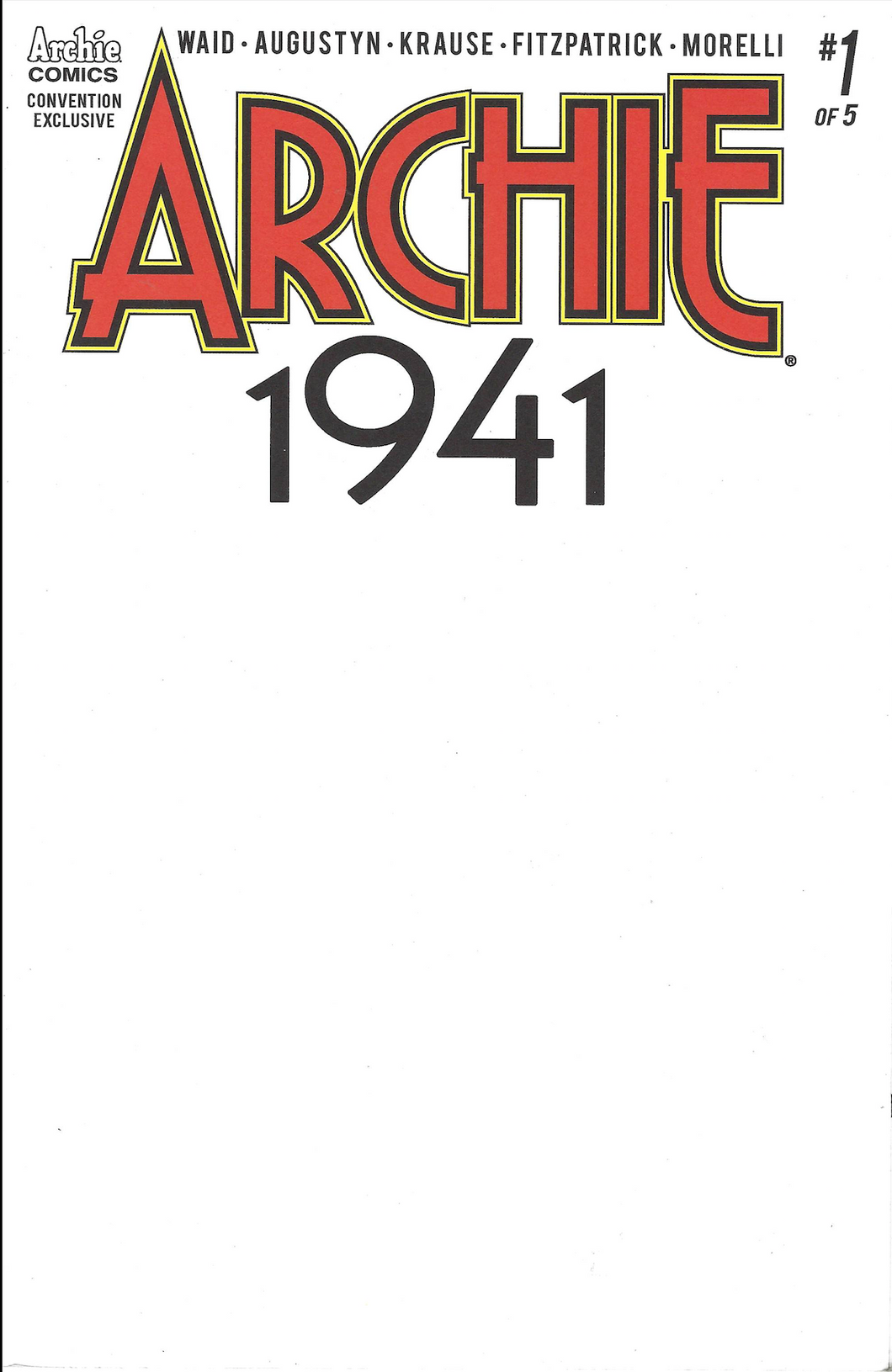 Archie 1941 #1 blank cover