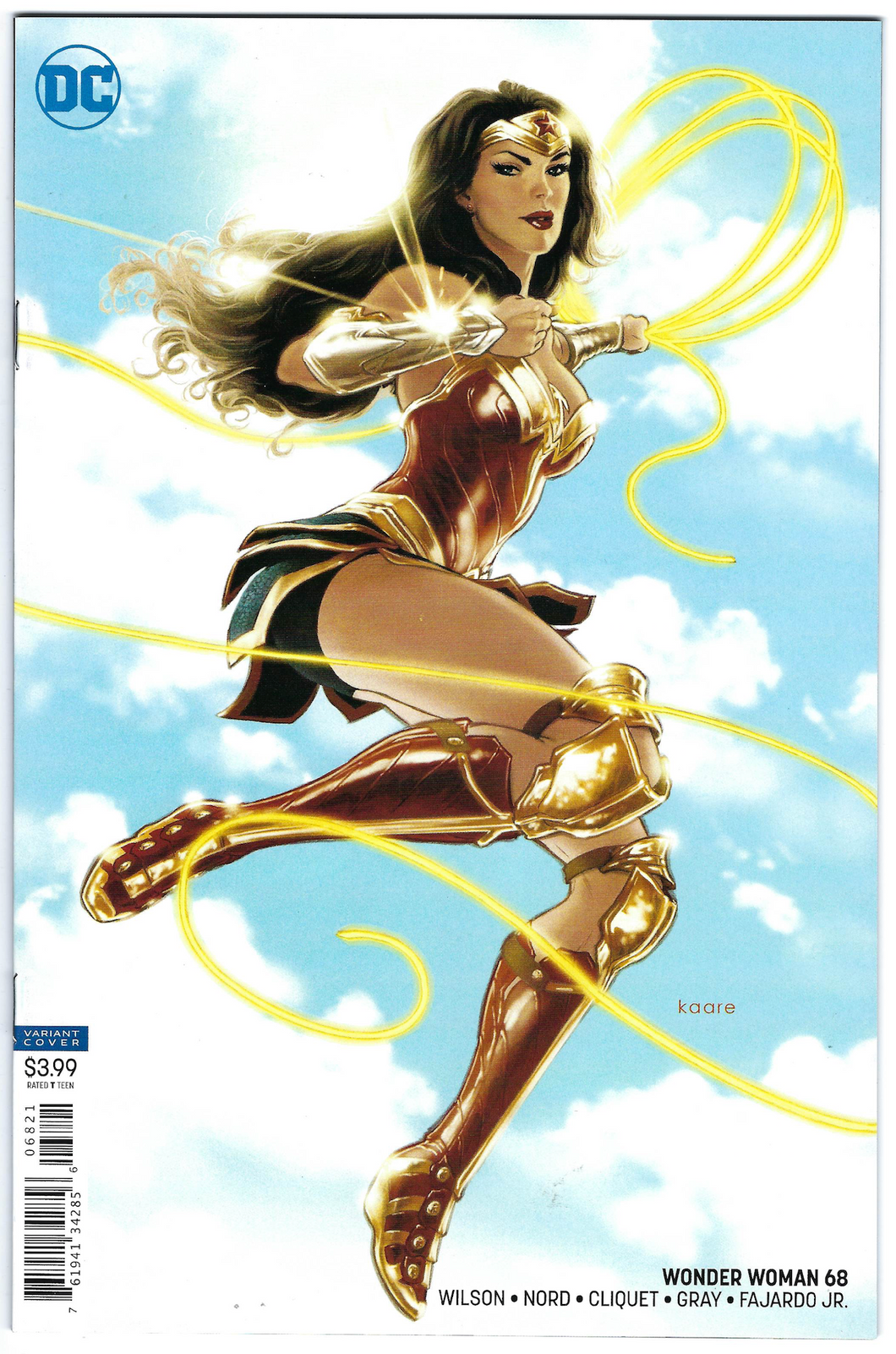 Wonder Woman 68 (Minimal Trade dress Kaare Andrews variant)