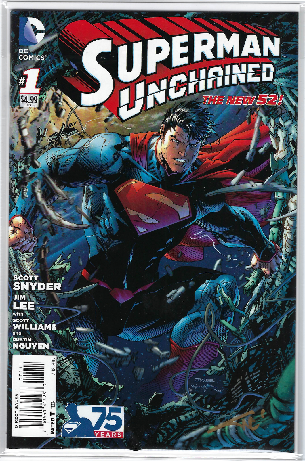 Superman Unchained 1 signed by Alex Sinclair