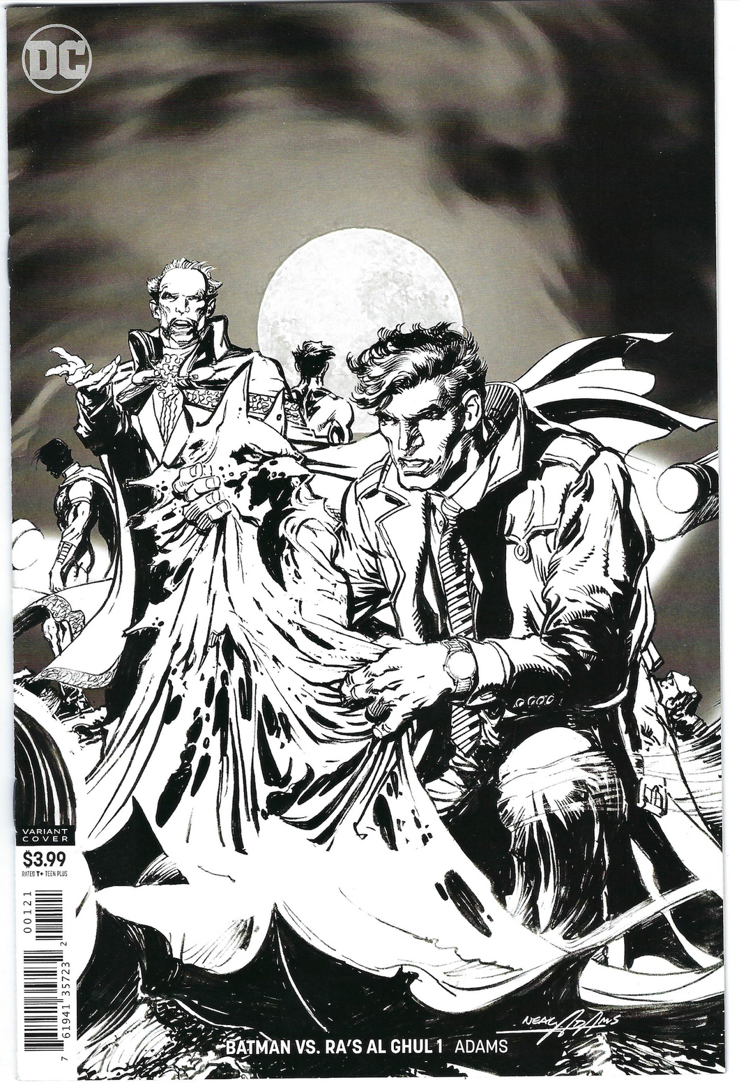 Batman vs Ra's Al Ghul (Neal Adams Black & White cover)
