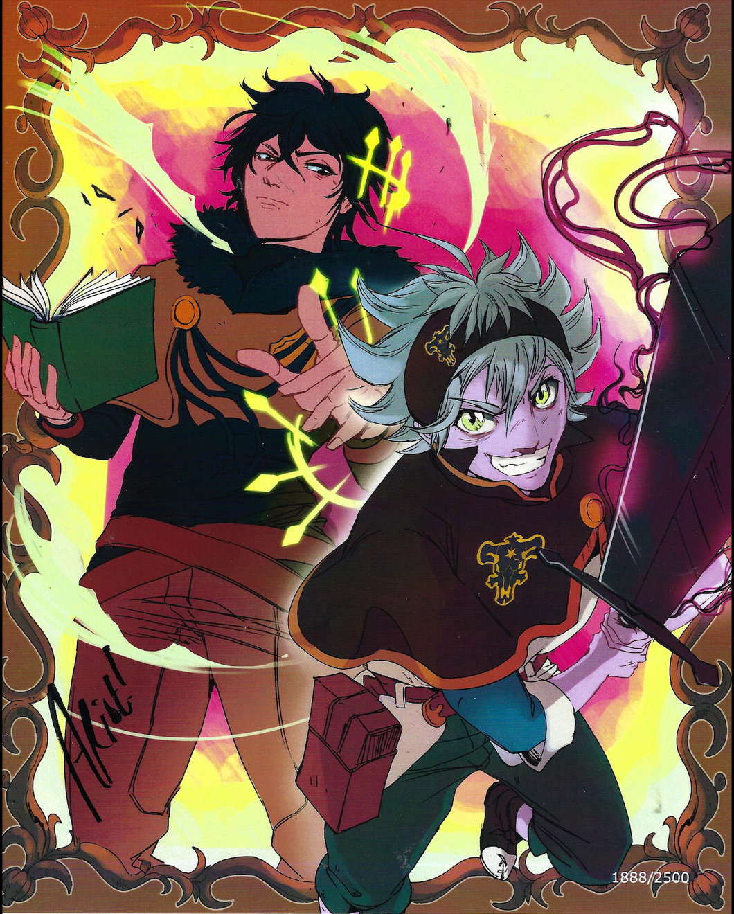 Black Clover Fan Art Print 8x10 signed by artist Ashley Riot (1888 of 2500)