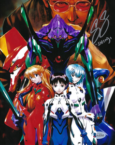 Neon Genesis Evangelion 8x10 photo signed by Spike Spencer (Shinji Ikari) inscribed Shinji
