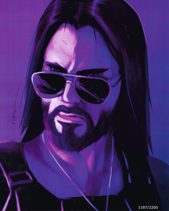 Cyberpunk 2077 Signed 8x10 Art Print signed by artist Aly Adams (no. 1187 of 2200)