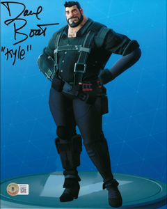 Kyle - Fortnite - 8x10 photo signed by David Boat with inscription 'Kyle'