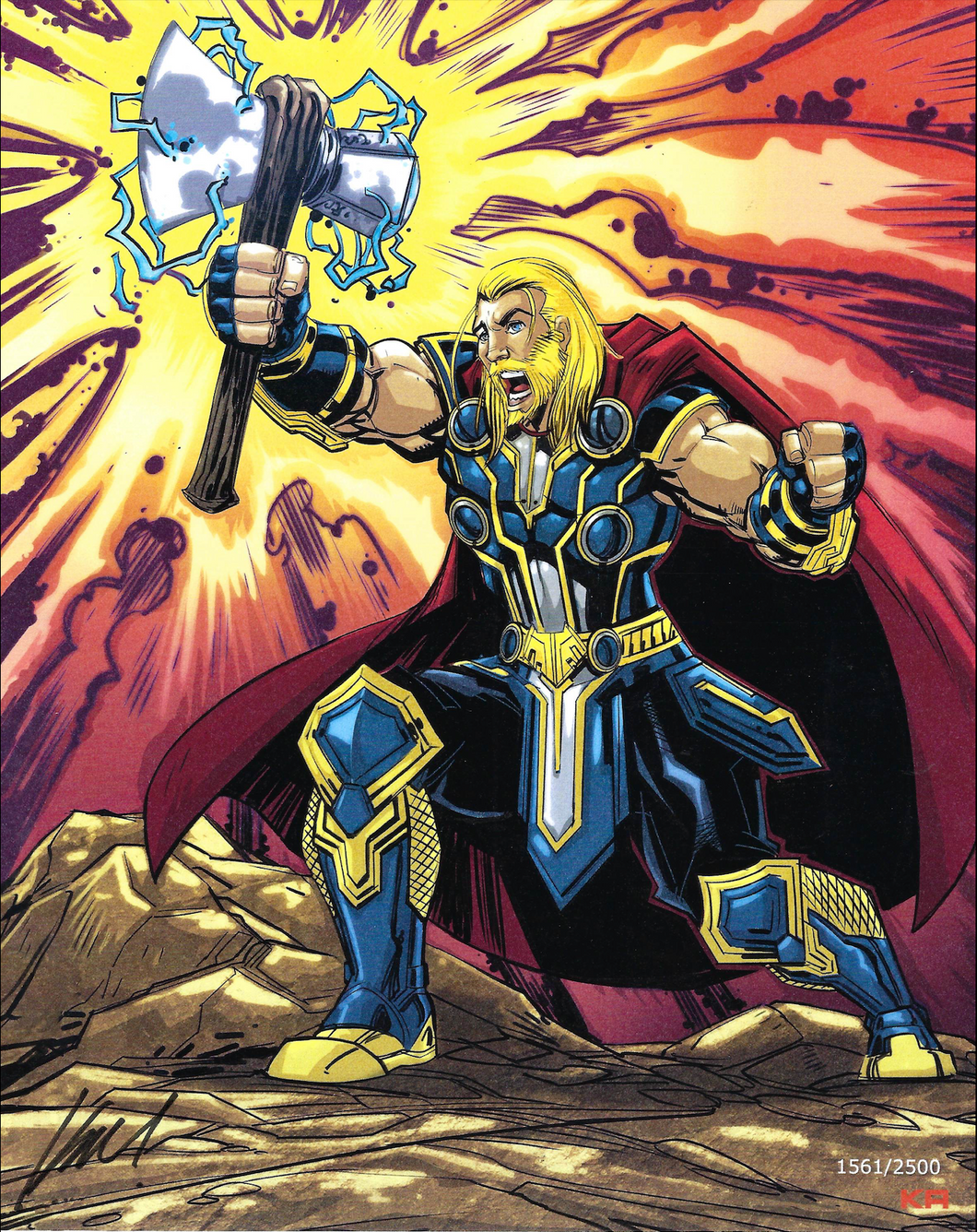Thor : Love and Thunder 8x10 Art print signed by artist Karl Altstaetter - No. 1561 of 2,500