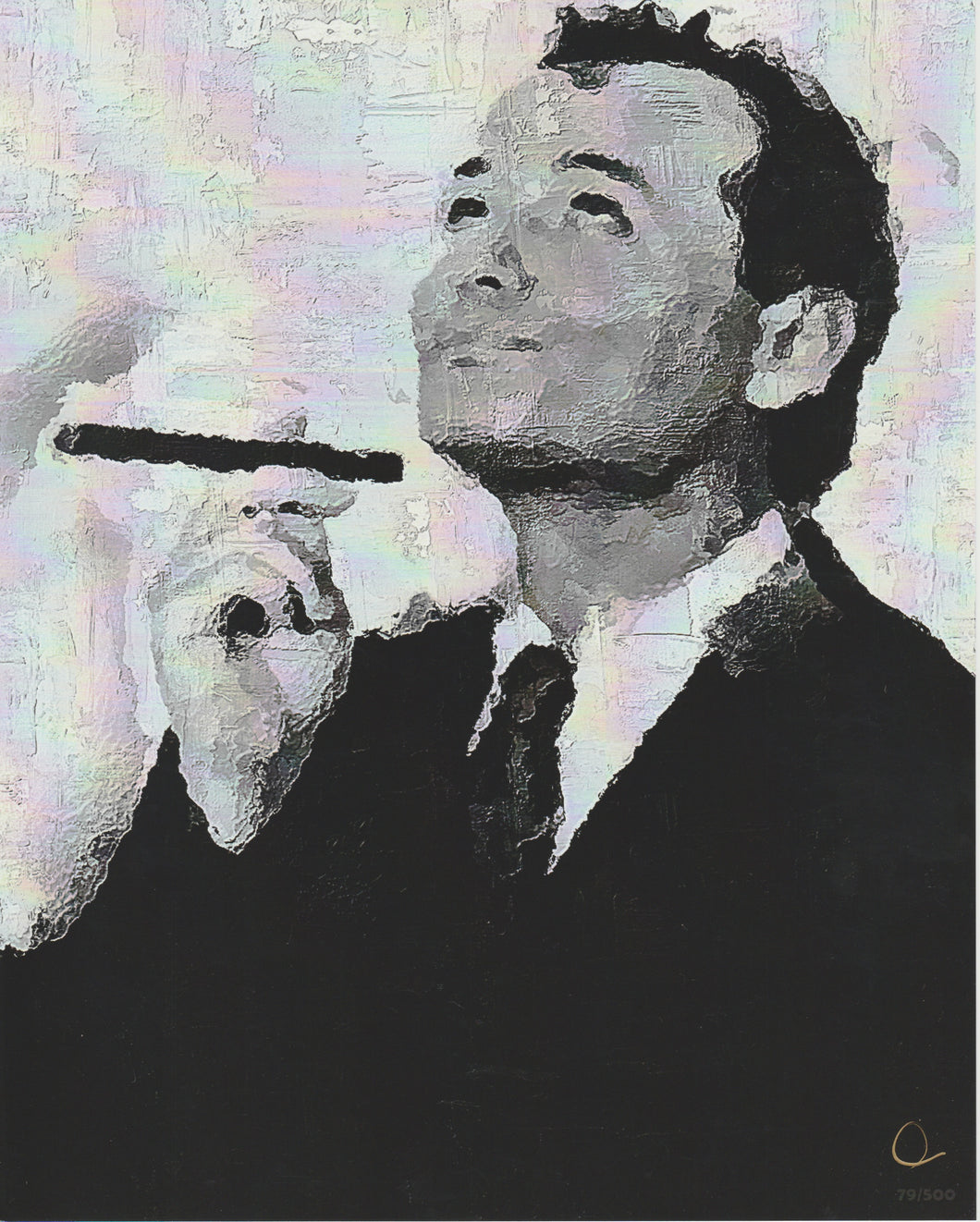 Scrooged (Black & White) Fan Art print signed by artist Quillen Thompson limited to 500 (number 79 of 500)