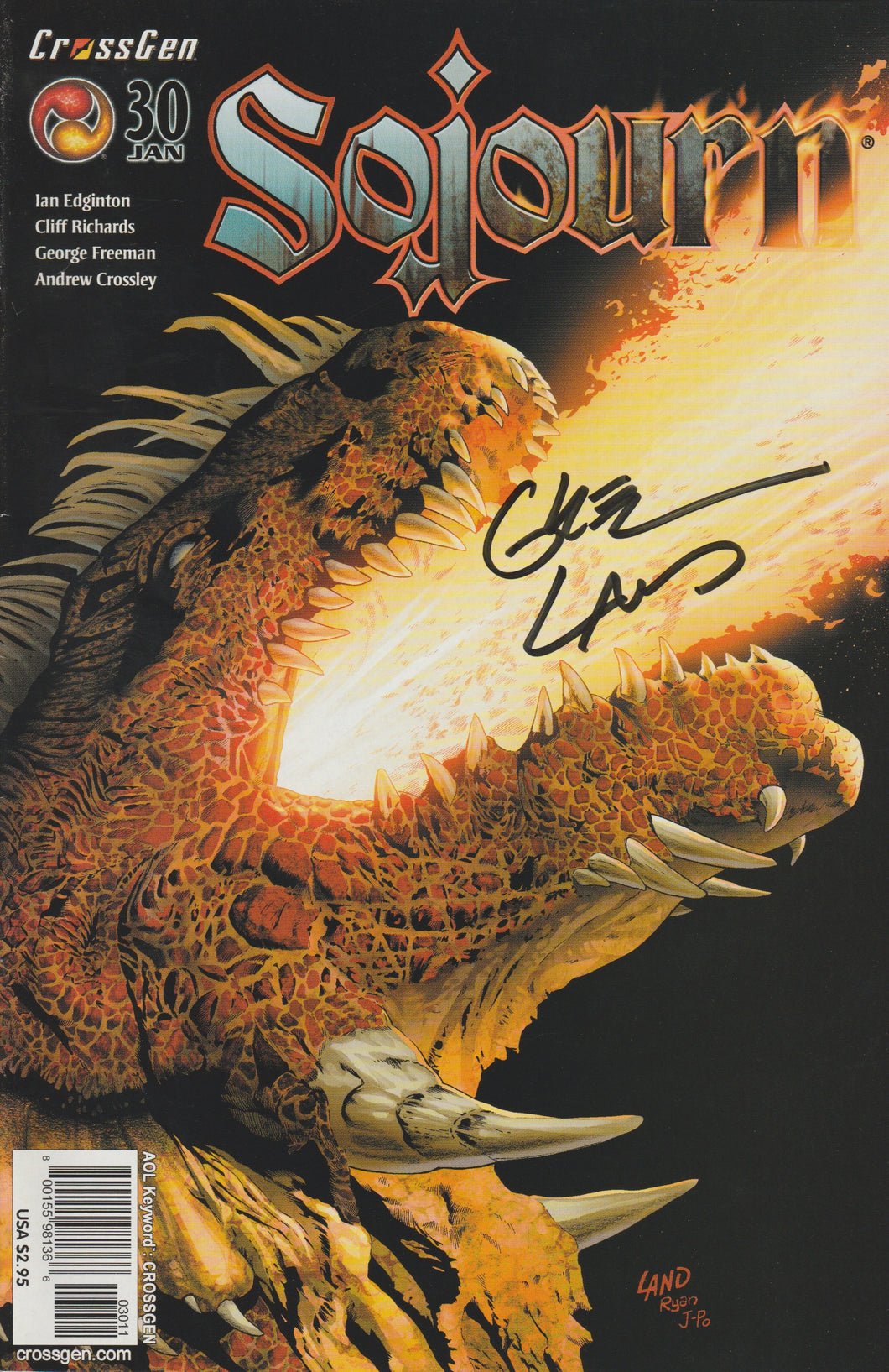 Sojourn #30 signed by Greg Land